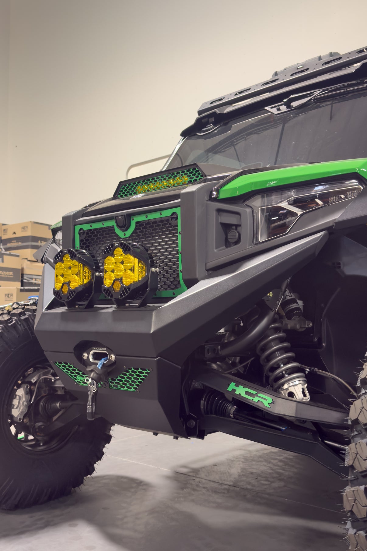 Picture of a sdr motorsports Polaris xpedition front bumper with lights